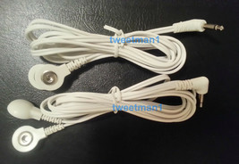 +BONUS Electrode Lead Wires/Cable Connectors for 2 Snap-tip Pads~3.5mm P... - £11.02 GBP