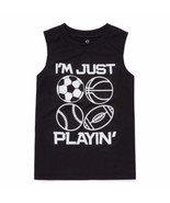 Okie Dokie Boys Muscle T-Shirt Just Playing Black  Size 2T Sports New - $13.36 CAD