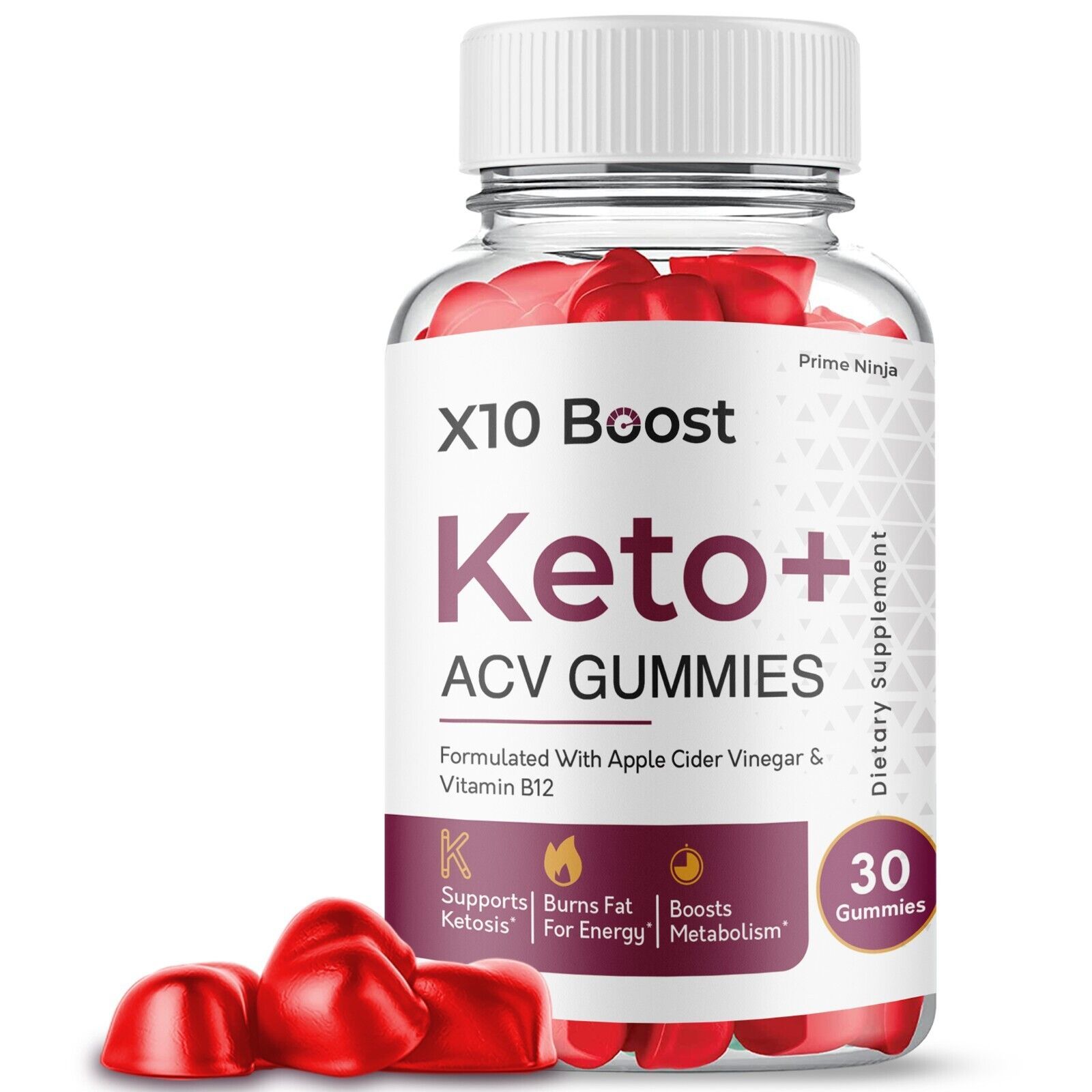 1 Pack X10 Boost Keto ACV Gummies Maximum Strength Official - $31.98