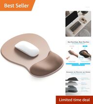 Durable Eco-Friendly Wrist Rest Mouse Pad - Chic Mocha Sand for Home &amp; O... - $24.70