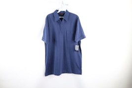 NOS Vintage 70s Streetwear Mens Large Short Sleeve Collared Pocket Polo ... - £46.40 GBP