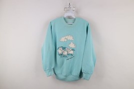 Vintage 80s 90s Womens Medium Distressed Sheep Camp Michindoh Sweatshirt USA - $49.45