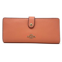 Coach Slim Wallet in Light Coral Leather CH410 New With Tags - £173.98 GBP