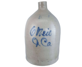 John O&#39;Neil, Whitehall, New York Stoneware Whiskey Advertising Jug - $475.20