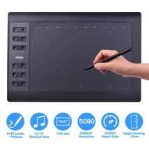 10X6 Inch Professional Graphics Drawing Tablet Express Keys with for Windows Ma - £50.84 GBP