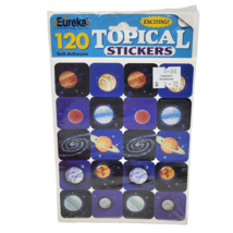 VINTAGE EUREKA TOPICAL STICKERS PLANETS UNIVERSE GALAXY SEALED NEW IN PA... - $21.85