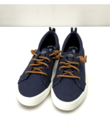 Sperry Women's Navy Crest Vibe Sneaker Marine Linen STS98642 US 8 - Dent... - $34.99
