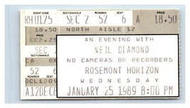 Neil Diamant Concert Ticket Stub Janvier 25 1989 Chicago Illinois - £36.89 GBP