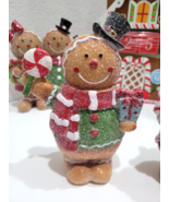 CHRISTMAS Gingerbread Boy Peppermint Candy Resin Figurines Tabletop Deco... - $23.74