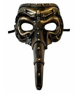 Steampunk Gold Long Nose Masquerade Mardi Gras Men&#39;s Mask - £19.71 GBP