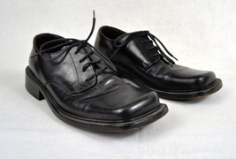 Logan Black Leather Lace Dress Shoes 43 Italy Mens - $39.60