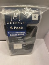 George Boxer Briefs Underwear Men Tag Free 6-Pack - £14.84 GBP