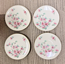 4 Lenox Peachtree 6 1/4&quot; BREAD PLATES W Gold Trim W-301 Great Shape - $24.75