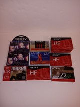 Lot of 11 Blank New Cassettes &amp; Video Tape - £13.13 GBP