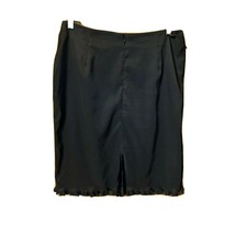 Dressbarn Size 12 Skirt Black Ruffles Straight - $14.97