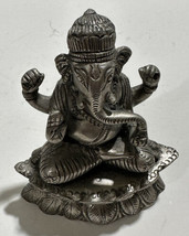 Ganesha Statue Handmade Home Decor Art Metal Idol Ganesh 6”x4.5” - £32.11 GBP