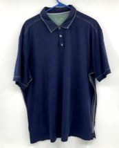 Tommy Bahama Men&#39;s Navy Cotton Polo Shirt XL - Classic Style &amp; Comfort - $11.88