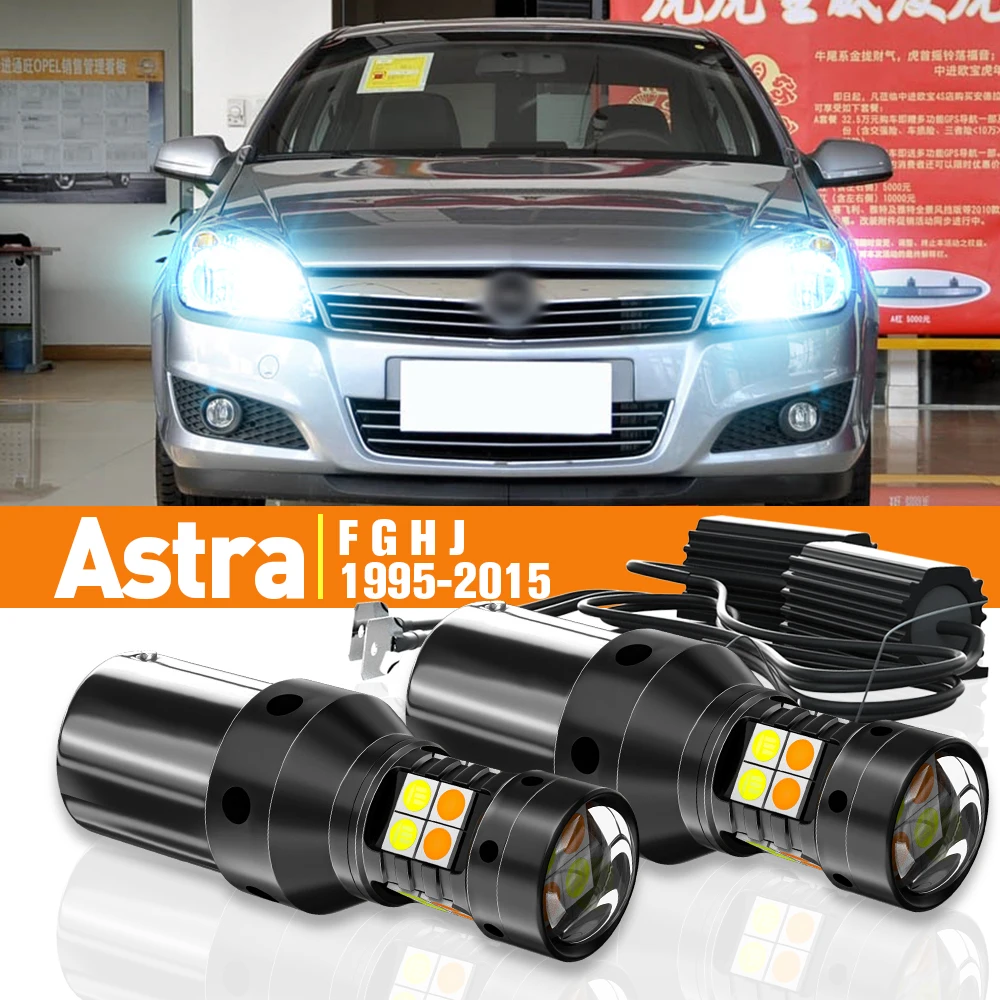 2x LED Dual Mode Turn Signal+Daytime Running Light DRL For Opel Astra F G H J - £33.95 GBP