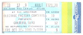 Grateful Dead Konzert Ticket Stumpf Oktober 20 1989 Philadelphia Pennsylvania - £41.99 GBP