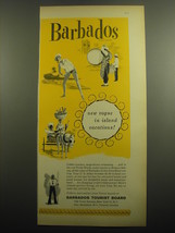 1960 Barbados Tourist Board Ad - Barbados New Vogue in island vacations - £11.98 GBP