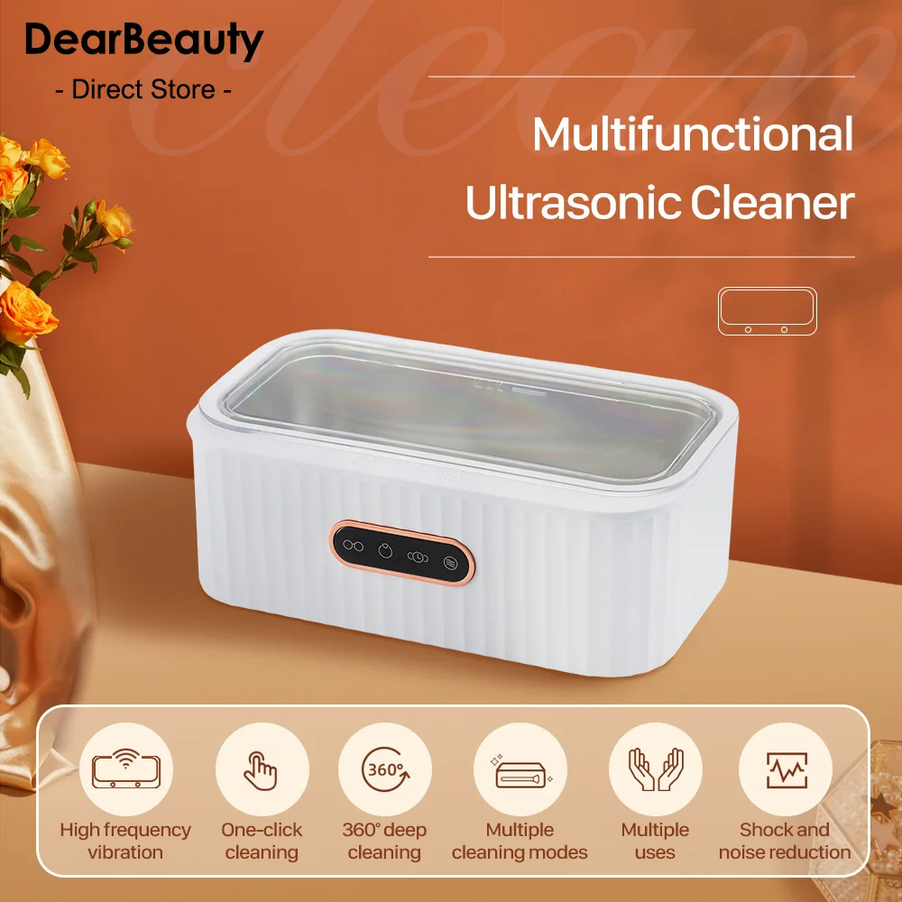 Ultrasonic Cleaner Machine Portable Vibration Wash Device Household Small - £18.74 GBP