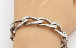 MEXICO 925 Sterling Silver - Vintage Chunky Curb Link Chain Bracelet - BT2933 - £244.35 GBP