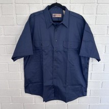 Vintage Bic Mac Work Shirt Mens XL Blue Short Sleeve 17-17.5 Regular But... - £15.63 GBP