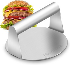 Round Burger Smasher Steel Burger Press 5.1&quot; Patty Maker Stainless Steel Burger - £13.59 GBP