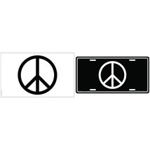 Rainbow Tie Dye Peace Sign License Plate &amp; Flag with Grommets 3ft x 5ft - £13.50 GBP