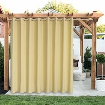 Linen Look Indoor/Outdoor Curtains, 105 X 84 Inch, Sunbath, Set Of 2 Panels  Wat - $87.99