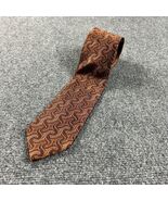 Haines &amp; Bonner Neck Tie Mens 3.5&quot; x 58&quot; Brown Abstract Waves Silk Hand ... - $364.86 MXN