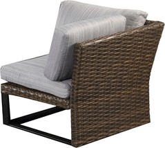 Grey Corner Wicker Chairs Rattan Sofa Outdoor Furniture From Lokatse Hom... - £203.05 GBP