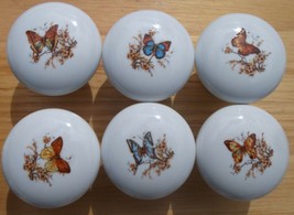 Cabinet Knobs Butterflies Butterfly #1 sm @Pretty@ (6) Insect - $31.68