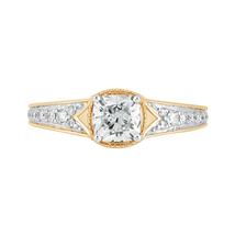 1.20 CT Cushion Cut Lab Grown Diamond Ring 14k Yellow Gold for Women VVS-VS-FG - £820.17 GBP