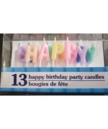 “HAPPY BIRTHDAY” Letter Candles Cake Toppers 1&quot;, 2 Colors U Pick - £5.90 GBP