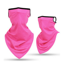 Rose Red Ear Hangers Face Mask UV Protection Scarf Neck Gaiter Bandana - £12.75 GBP