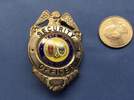 STATE OF SOUTH CAROLINA SC SECURITY OFFICER MINI BADGE VG - $35.00