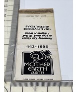 Matchbook Cover   Mother Earth  Austin - Texas  Finest In Live Rock An R... - $229.53 MXN