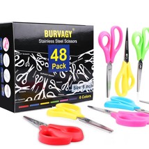 Scissors, 6&quot; Multipurpose Scissors Bulk 48-Pack, Right/Left Handed Comfo... - £51.92 GBP