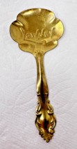 Antique Lowney Pressed Brass Candy Spoon Server Art Nouveau 4 1/8 inch - $24.26
