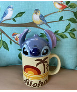 Disney LILO and STITCH Ceramic Coffee Mug : Cup with 3-D Lid “ALOHA” New - £17.30 GBP