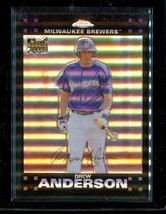 2007 Topps Chrome Rookie Refractor Baseball Card #302 Drew Anderson Brewers - £6.58 GBP