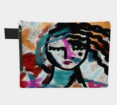 Unique Artistic Abstract Art Canvas Zipper Pouch Wristlet Clutch Purse Handbag - £35.97 GBP