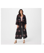 Tolani Collection Regular Size Small Black Embroidered Duster A374591 - $72.86 CAD