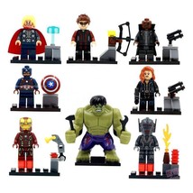 8pcs Superhero Avengers Age of Ultron Hulk Iron man Hawkeye Mini figures Blocks - £14.21 GBP