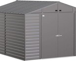 Arrow Select 10&#39; x 12&#39; Outdoor Lockable Steel Storage Shed Building, Cha... - $1,630.99