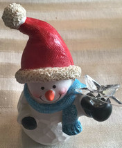 6 Inch Snowman Ornament With A Star In His Hand (A-1-24) - £6.77 GBP