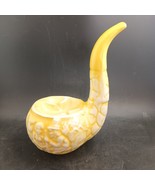 Pipe-Shaped Ashtray,  Colonial Motif Cabins Pilgrims, MCM Yellow Ceramic... - €20,70 EUR