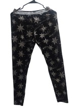 Victoria&#39;s Secret Black The Leggings - Velvet Glitter Shooting Star Size M - NWT - £17.39 GBP