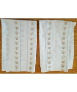 Vintage Pair of 2 Pillow cases Pink Blue roses flowers on white Standard... - $8.86